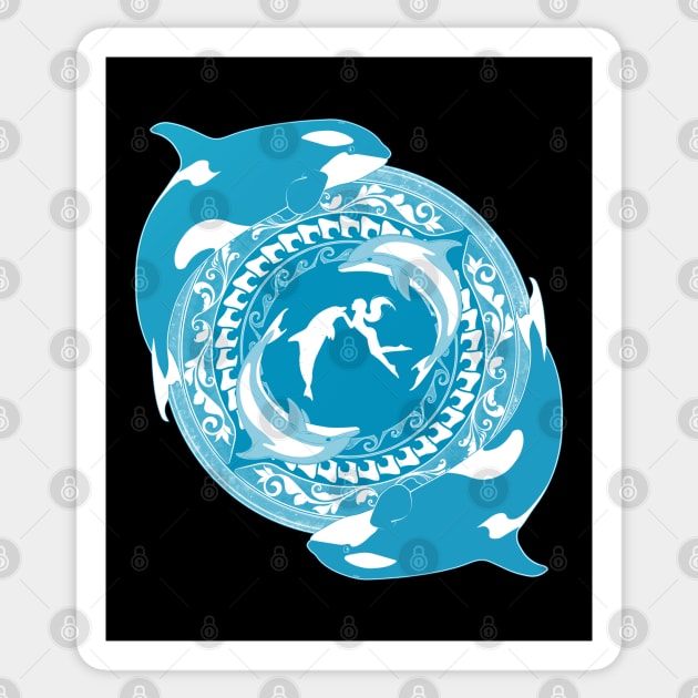 Daughter of Poseidon Sticker by NicGrayTees